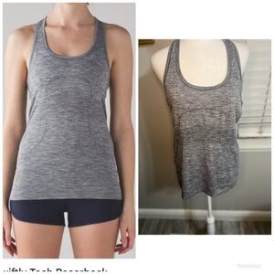 Lululemon Size 10 Swiftly Tech Run
Racerback Heathered Gray Tank Top Shirt